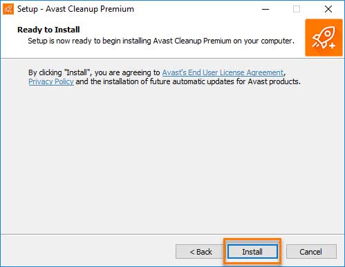 cant install avast cleanup premium