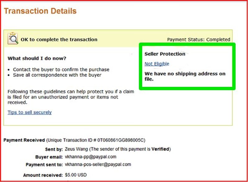 paypal unauthorized transaction from buyer respond